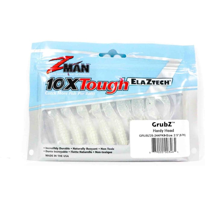 Zman Zacht kunstaas GrubZ 2,5 inch 8/pak Hardy Head (3465)
