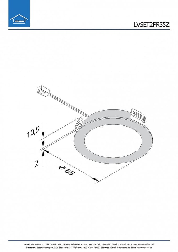 Hera FR-55 LED set van 2 spots 24V zwart