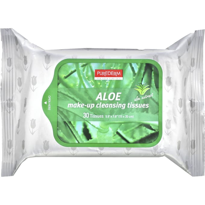 Make-up Reinigingsdoekjes, Aloë, 30 Doekjes green