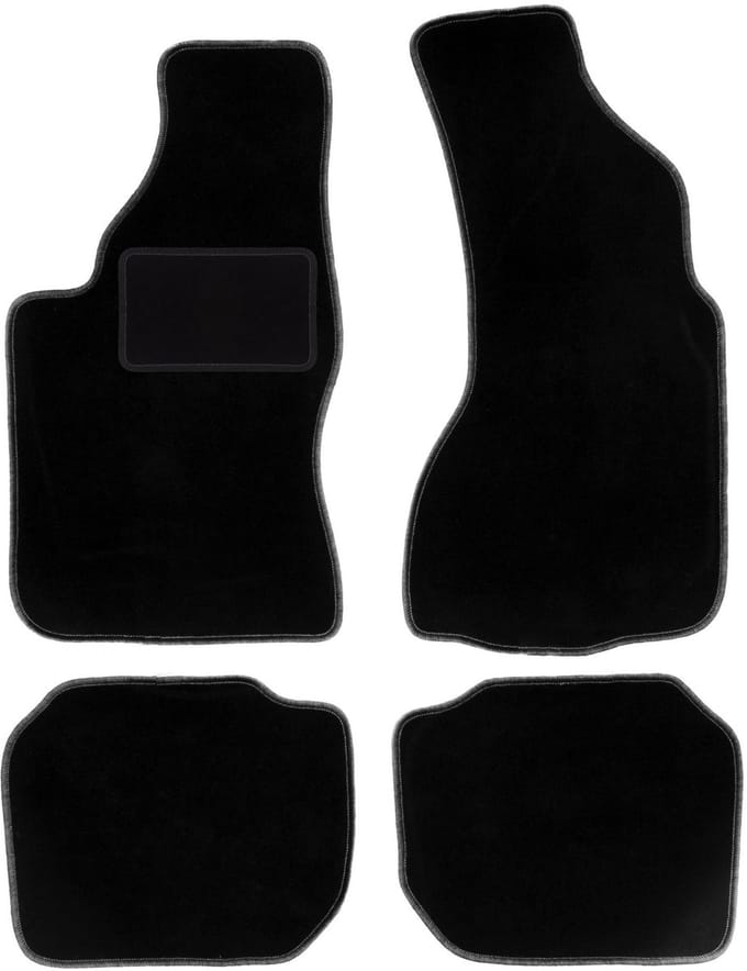 Zwarte veloursmatten voor: Audi V8 sedan (1988-1993)