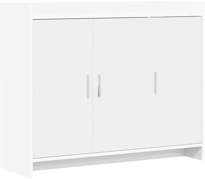 vidaXL - Dressoir - Wit - 98,5 - x - 33 - x - 80 - cm - Bewerkt - hout