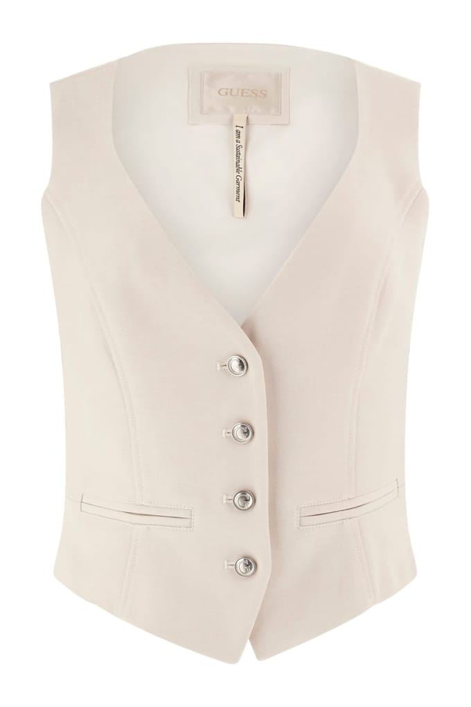 GUESS  Eco Matea Suit Vest Muted Stone Multi Größe: S | Gilets Outlet | Damen