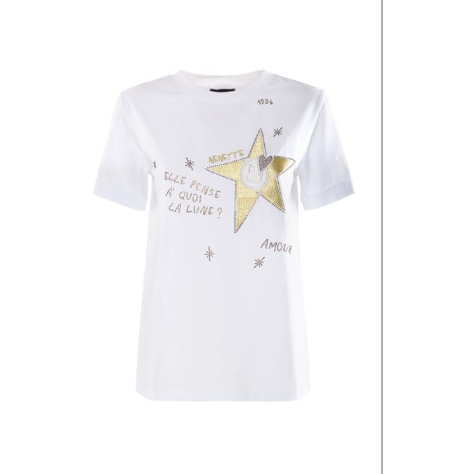 t-shirt ster witte vrouw