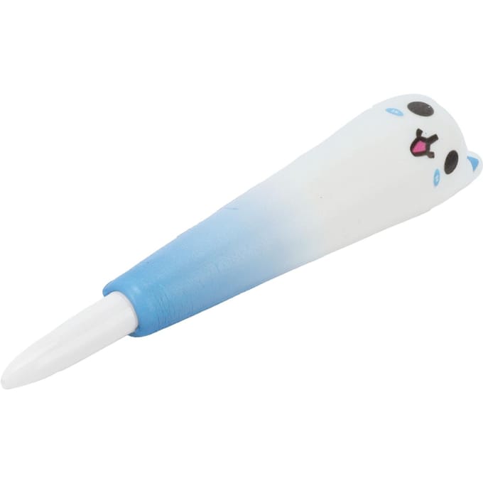 Stylo Décompression Mignon Innovant Stylo Anti-Stress Jouet pour Maison Bureau École Chat Bleu white