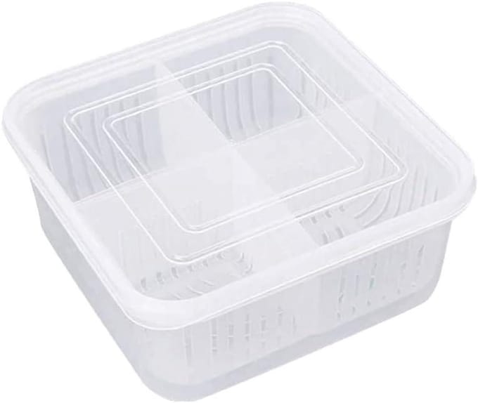 Voedselopslag Containers - Opbergdozen Keuken - Verse Producten Bewaren - Met 4 Compartimenten - Niet Gespecificeerd - Transparant