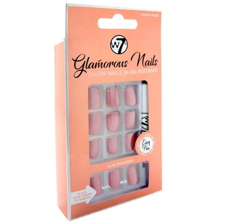 W7 Glamorous Nagels Cacao Naakt - 24 stuks
