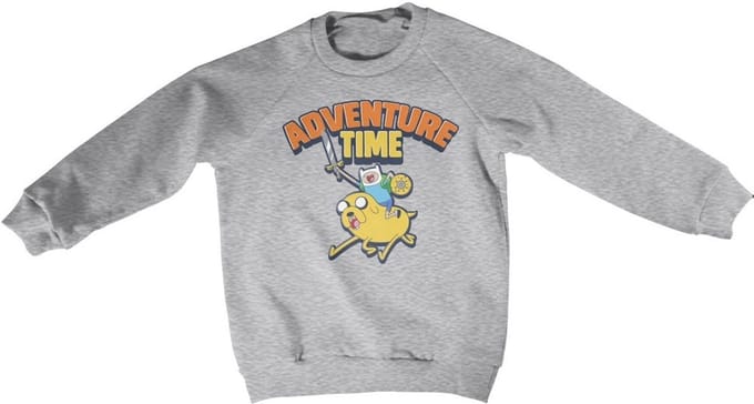 Adventure Time Kinder-sweatshirt grijs gemêleerd