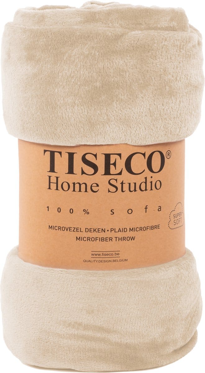 Tiseco Home Studio - Plaid COSY - microflannel - 220 g/m² - 240x220 cm - Ivoor