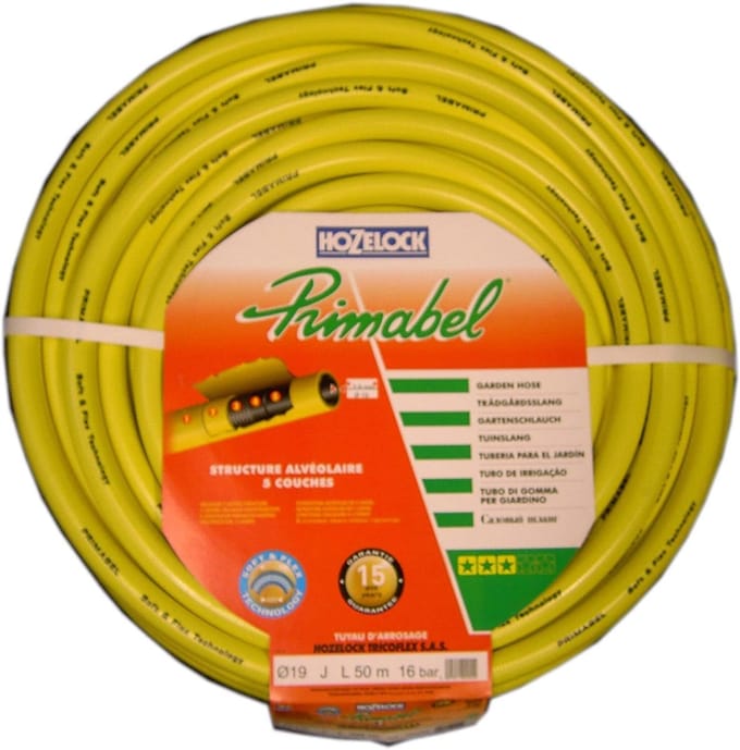Flexibele Tuinslang 3/4 Inch, 50 Meter, -10°C tot +60°C, 25 Bar, Geel