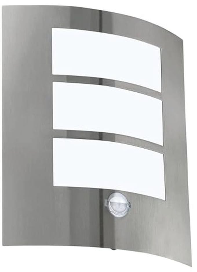 Buitenwandlamp met Bewegingsmelder - Roestvrij Staal, IP44, E27 Fitting