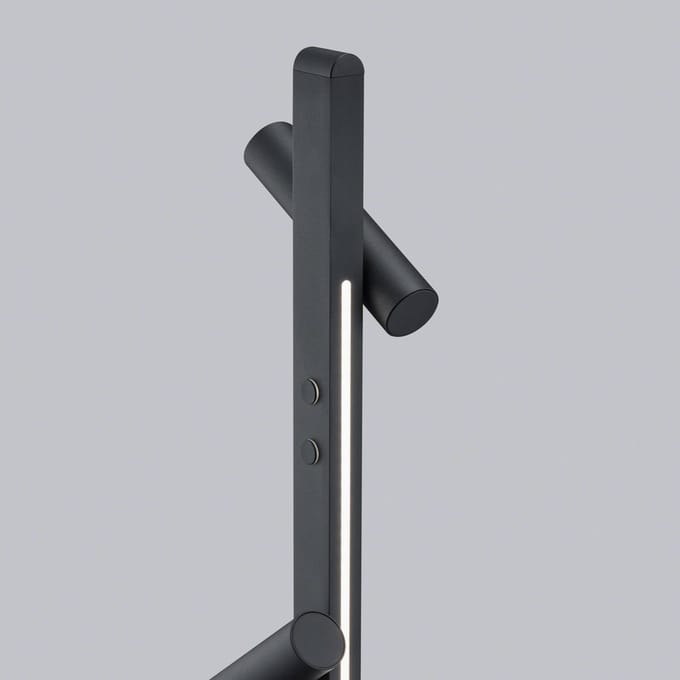 Helestra Coni LED vloerlamp 2 spots 160cm zwart