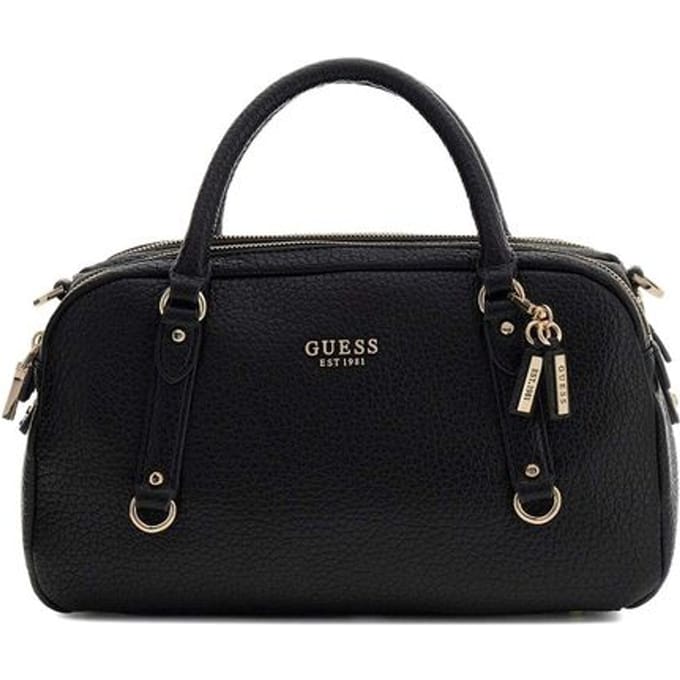 GUESS handtas schoudertas Marsha Box Satchel Black zwart