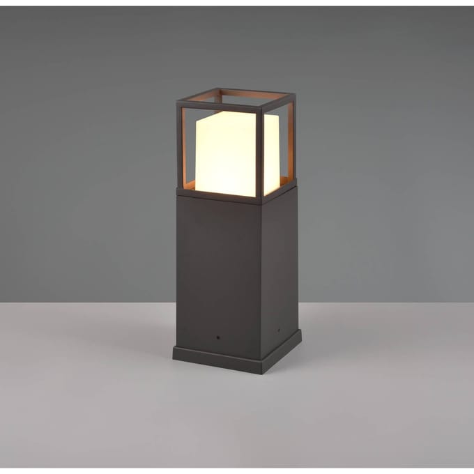 Trio Lighting LED sokkellamp Witham, 40 cm hoog, antraciet, CCT, IP54