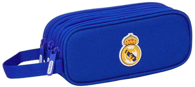 Safta Real Madrid 21x8.5x7 Cm Triple Etui Blauw Man