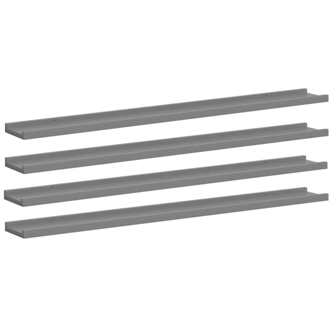 vidaXL - Wandschappen - 4 - st - 100x9x3 - cm - grijs