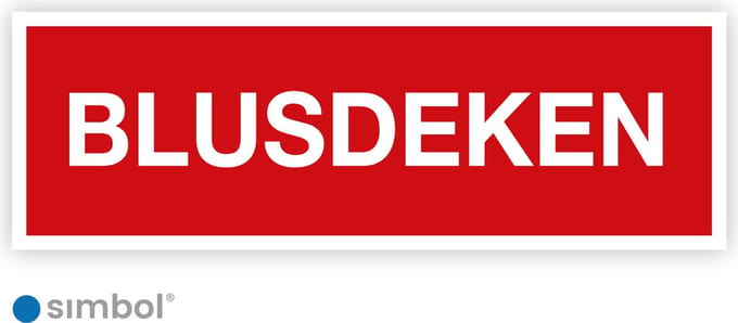 Simbol® - Stickers Blusdeken - Formaat 10 x 30 cm.