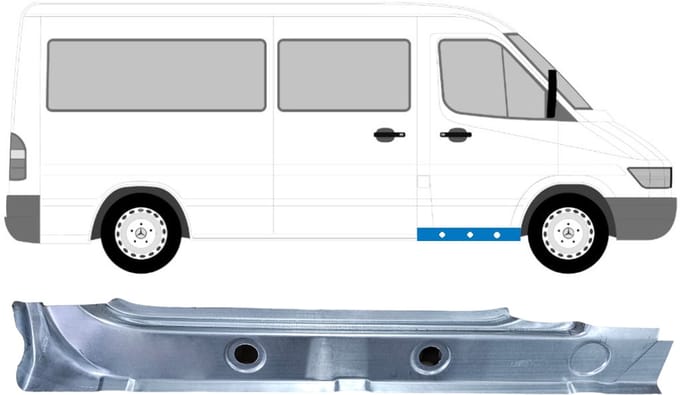 Binnen voorste reparatiepaneel voor Mercedes Sprinter 1995-2006 / Rechts