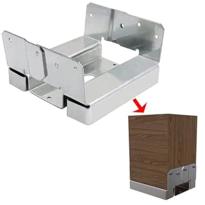10 STKS 6x6 Betonnen Dek Post Anker Base Met Verstelbare Metalen Beugel