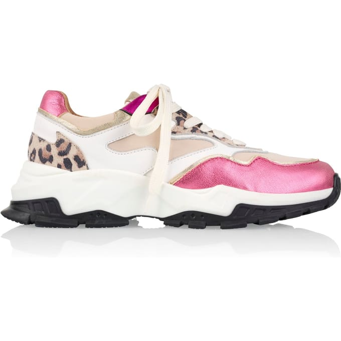 DWRS label Chester Leopard White / Pink Taglia: 41 | Sneakers Outlet | Donna | Bianco