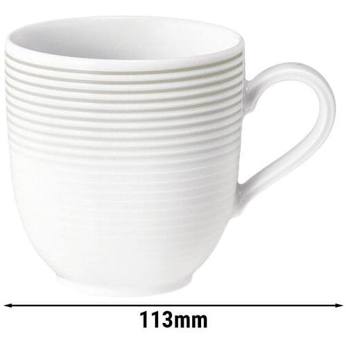(6 stuks) SELTMANN WEIDEN Mok met handvat Tulp - 0,28 liter - Parelgrijs