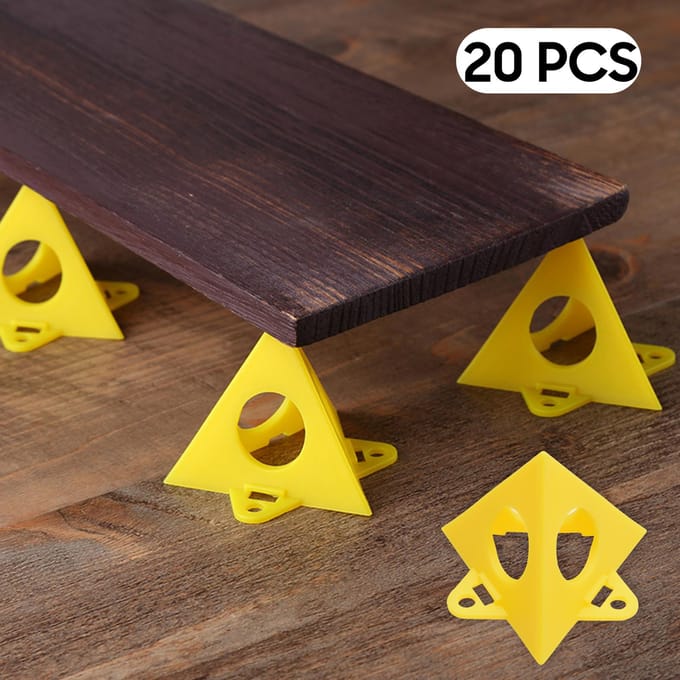 20 STUKS Stapelbare schilderstandaarden Mini Cone Verfrek Canvas Kastdeuren Riser Ondersteuning voor 20 PCS geel