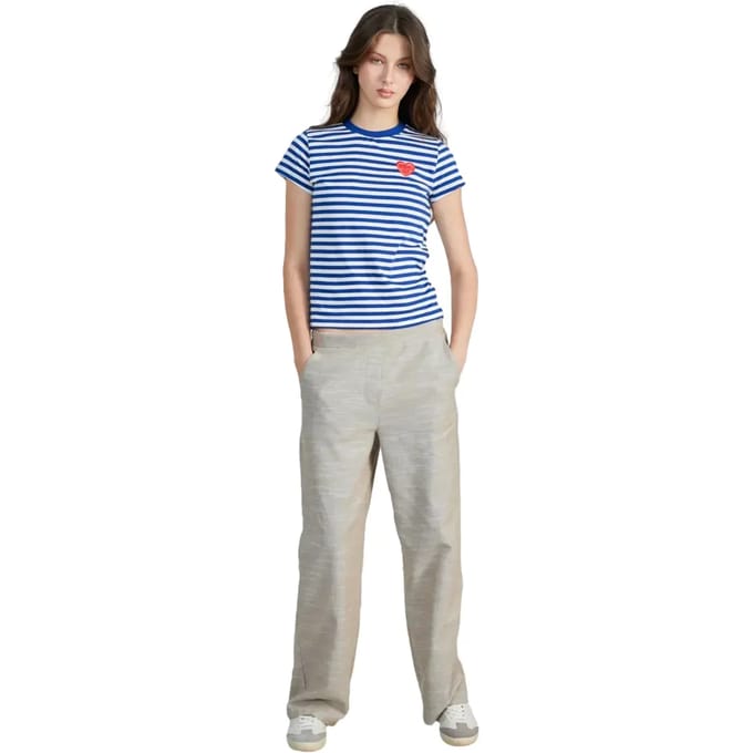 Rechthoekige broek met decoratief motief vrouw 24 Colours