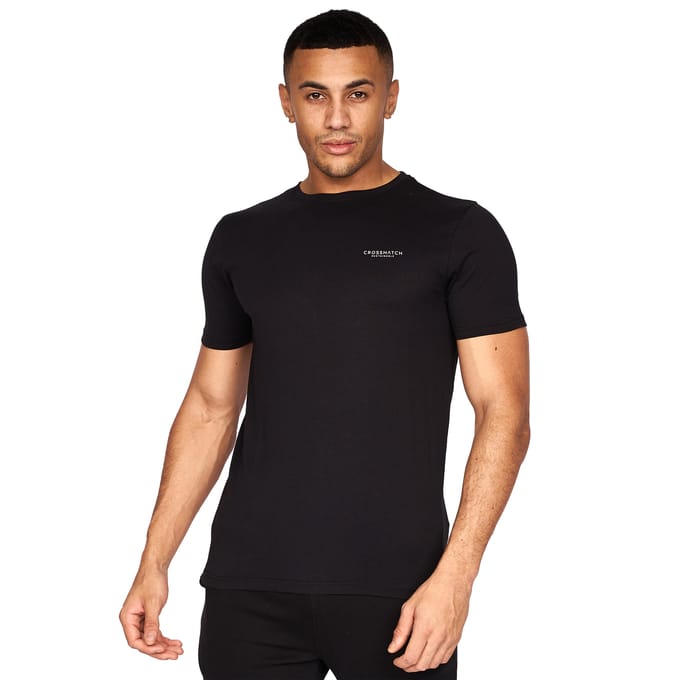 Crosshatch Heren Traymax T-shirt (pak van 5) (Blauw/Rood/Zwart/Geel/Wit)