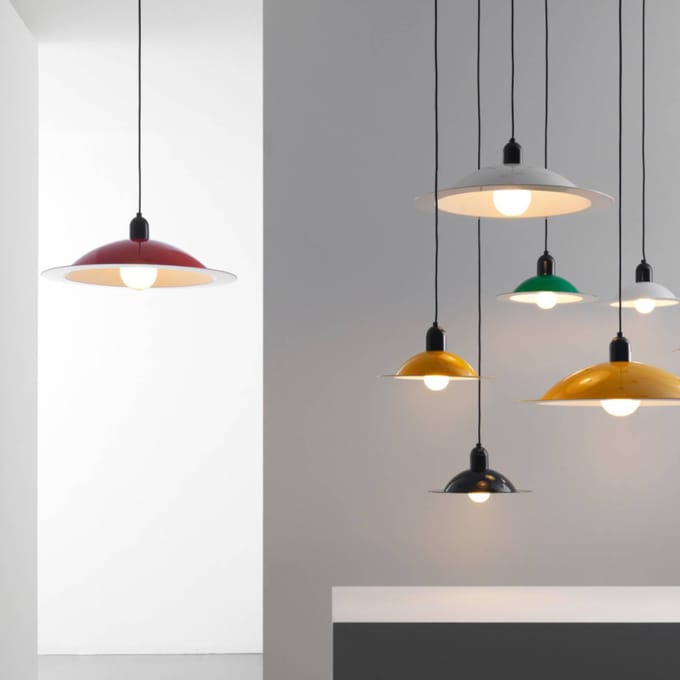 Stilnovo Lampiatta LED hanglamp, Ø 50 cm, koraal