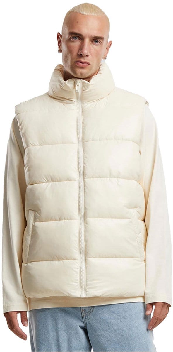 Urban Classics - Recycled Big Puffer Mouwloos jacket - XXL - Beige