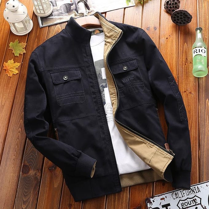 Veste décontractée pour hommes d'âge moyen pour le printemps et l'automne Veste papa 3XL gray