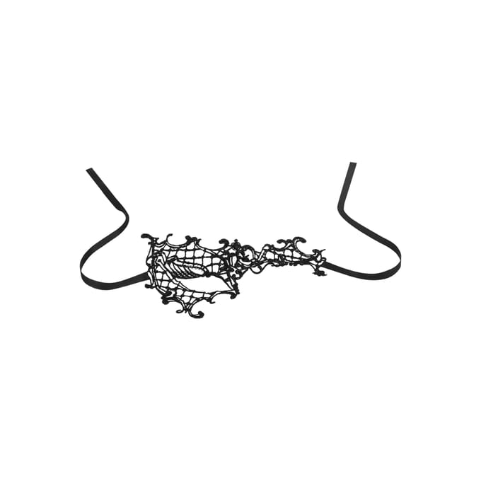 Elegante masker van zwarte kant