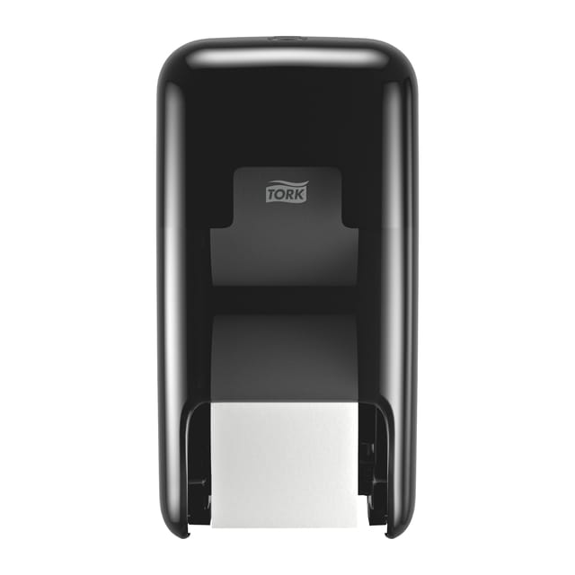 Toiletpapierdispenser Tork T7 Elevation OptiServe Coreless medium verticaal duo zwart 558042