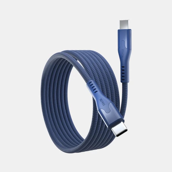Statik MagStack Pro Kabel 1M USB-C to USB-C - 100W - Navy Blauw