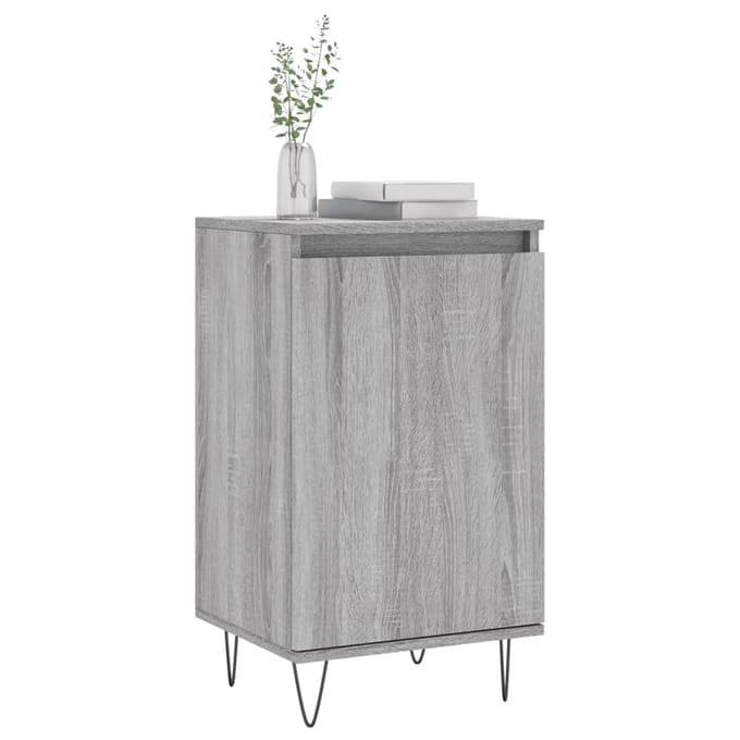 vidaXL - Dressoirs - 2 - st - 40x35x70 - cm - bewerkt - hout - grijs - sonoma