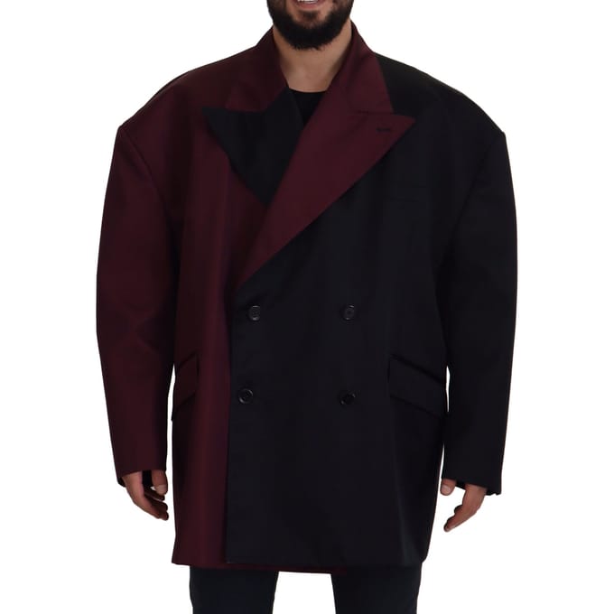 Dolce & Gabbana Bordeaux Polyester Dubbelzijdig Herenjasje