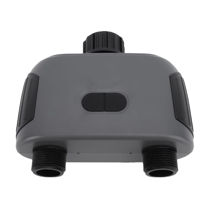 Minuteur d'irrigation WiFi 2 sorties Arrosage réglable Contrôleur de vanne d'eau intelligent avec passerelle gray