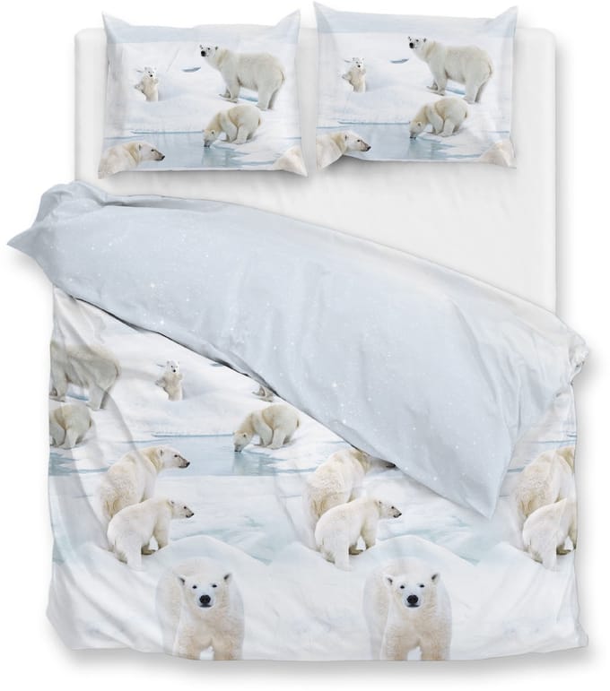 Zohome Polare Dekbedovertrek - Extra breed - 260x200/220 cm - Blue