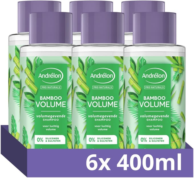 Andrélon - Shampoo - Pro-Naturals - Bamboo Volume - 6 x 400 ml