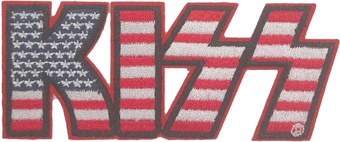 Kiss - American Flag Logo Patch - Multicolours