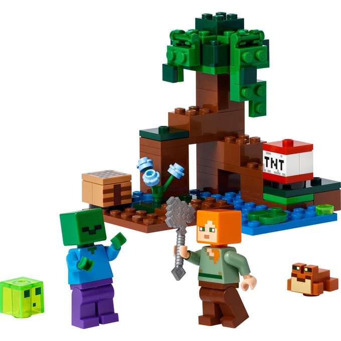 LEGO Minecraft Het Moerasavontuur, Constructie Speelgoed met Poppetjes 21240