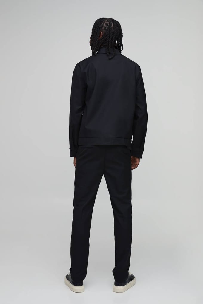 Pantalon Met Geperste Vouw En Rechte Pasvorm Uit Co-ord Set | Black | Size 30