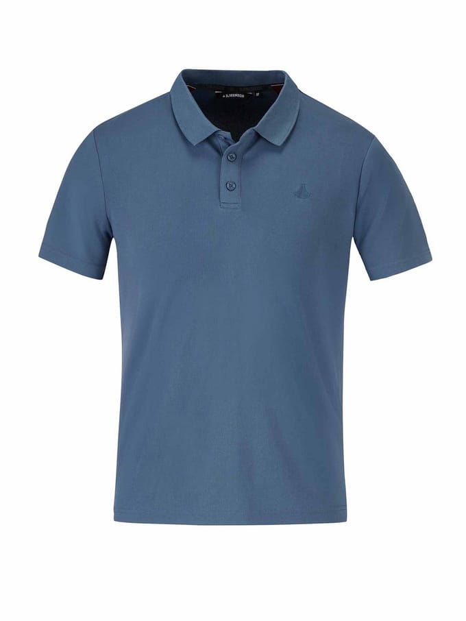 BJØRNSON Polo Shirt Heren - Ademend - Sneldrogend - Maat L - Blauw