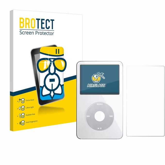 Screenprotector voor Apple iPod Classic Video (Voor+Achter) Beschermglas transparant