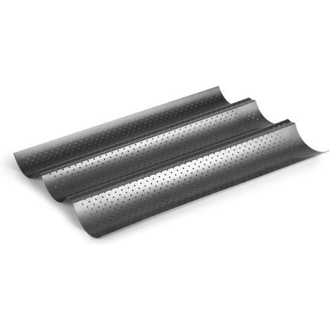 PLAAT 3 BAGUETTES - MOKKA DAKPANNEN 58X24 CM