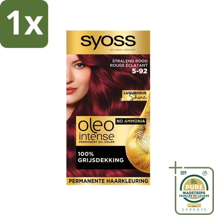 Syoss Oleo Intense - Haarverf - 5-92 - Stralend Rood - 115ml