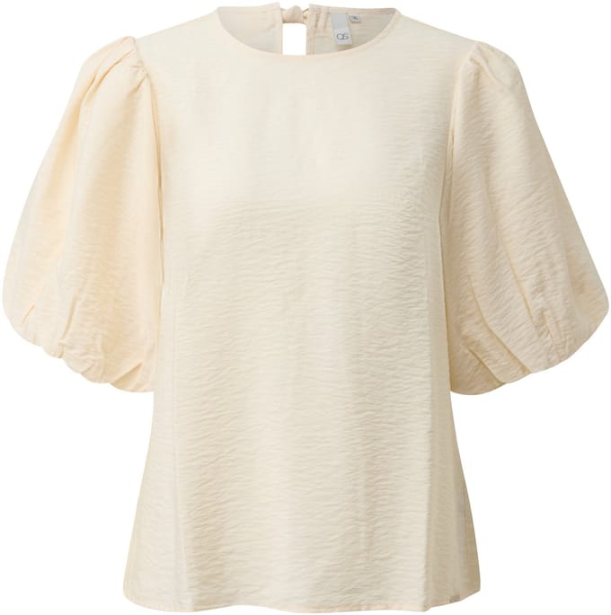 QS - female - Gestructureerde blouse met ballonmouwen