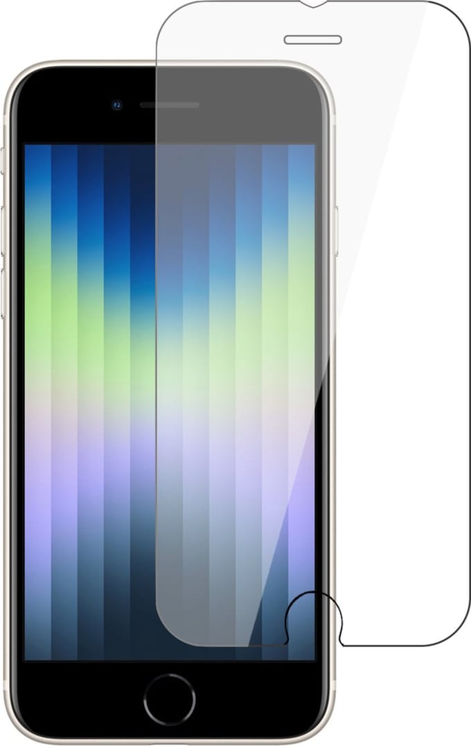 Screenprotector Geschikt voor iPhone SE 2022 - Beschermglas Screen Protector 9H Glas
