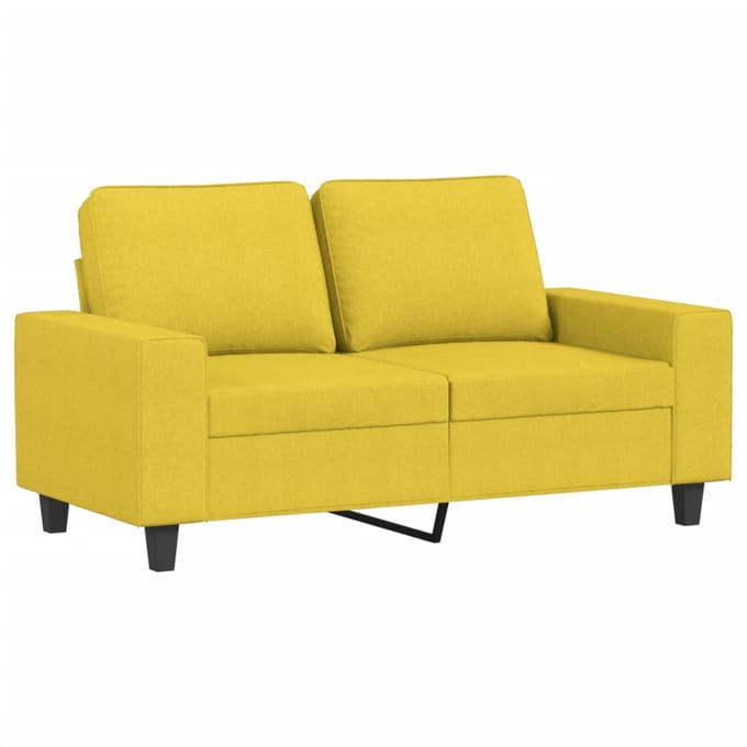 vidaXL - 3-delige - Loungeset - stof - lichtgeel