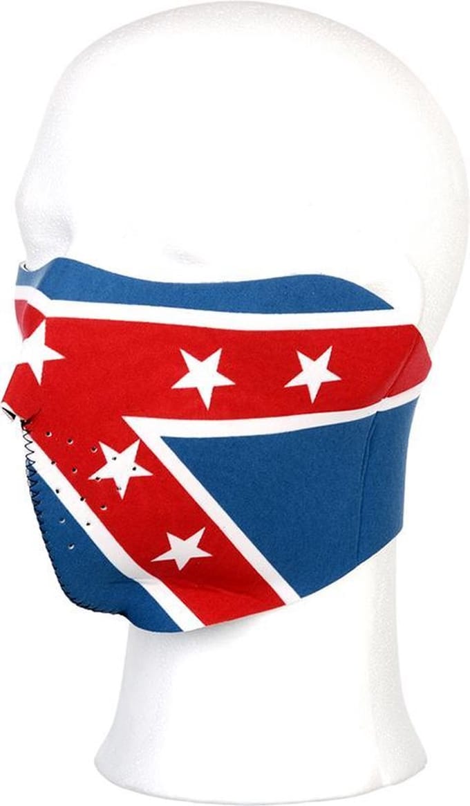 101 INC - Biker mask half face rebel (kleur: n.a. / maat: NVT)