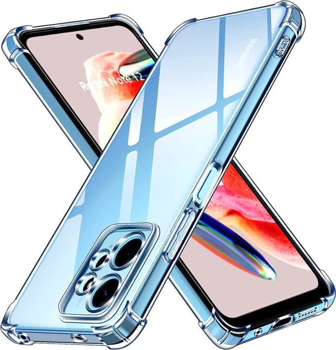 Hoesje voor Xiaomi Redmi Note 12 4G backcover Shockproof siliconen Transparant